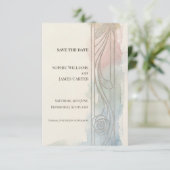 Pastel Paneel Art Nouveau Bewaar De Datum Save The Date (Staand voorkant)