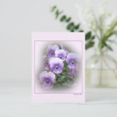 Pastel Pansies Briefkaart (Staand voorkant)