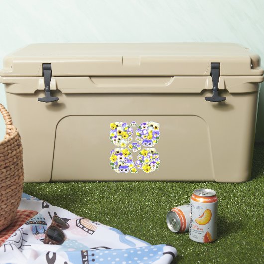 Pastel Pansies Contour Sticker (Koeler)
