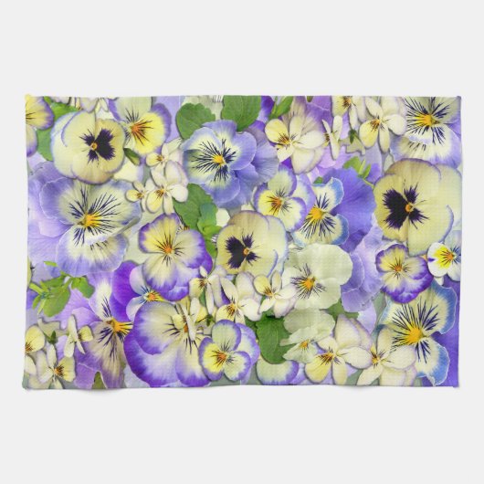 Pastel Pansies ~ Keukenhanddoek (Horizontaal)