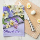 Pastel Pansies ~ Keukenhanddoek (Quarter Fold)