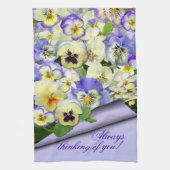 Pastel Pansies ~ Keukenhanddoek # 2 (Verticaal)