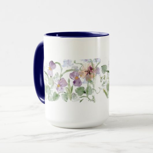 Pastel Pansies - Mok (Voorkant links)