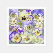 Pastel Pansies Servetten (Voorkant)