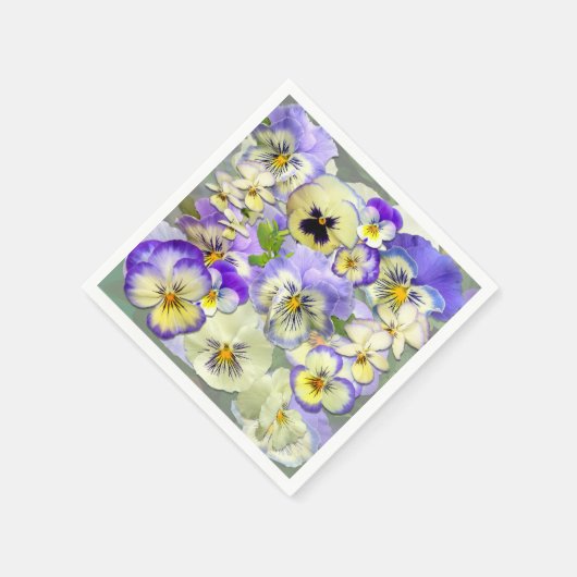 Pastel Pansies Servetten (Hoek)