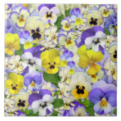 Pastel Pansies Tegeltje (Voorkant)