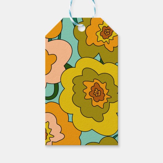 Pastel Papavers Verpakking Cadeaulabel (Voorkant)