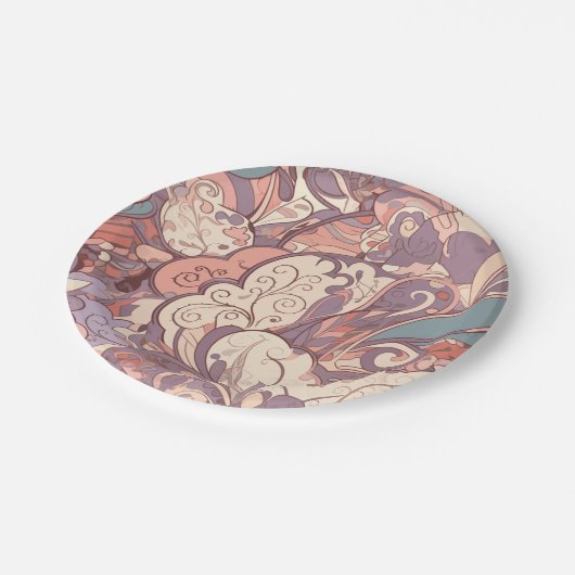 pastel papieren bordje (Gekanteld)