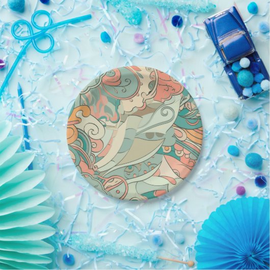 pastel papieren bordje (Feest)