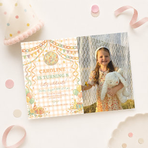 Pastel Papieren Ketting Disco Bal Verjaardagsfoto Kaart