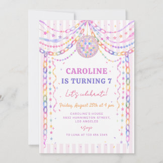Pastel Papieren Ketting Disco Slinger Verjaardag Kaart