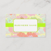 Pastel paprika's retro florals visitekaartjes (Achterkant)