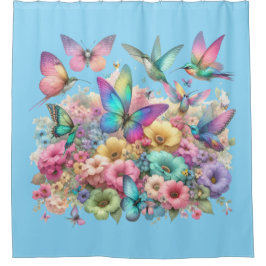 Pastel paradijs douchegordijn