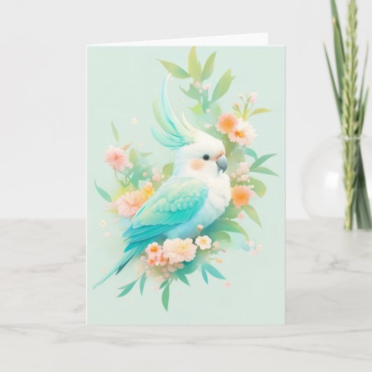 Pastel Paradijs Kaketoe Kaart (Voorkant)