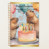 Pastel Paradise: Where Capybaras Meet Creativity Planner (Voorkant)