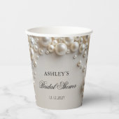 Pastel Parels Elegant Vrijgezellenfeest Papieren Bekers (Voorkant)