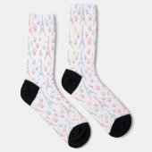 Pastel Paris Paw Print Socks Sokken (Rechts)