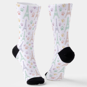 Pastel Paris Pootafdruk Soks Sokken