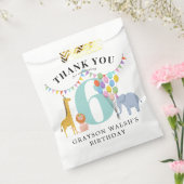 Pastel Party Dieren Verjaardagsfeest Bedankzakje (Gezegeld)