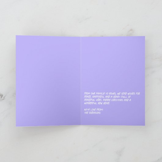 Pastel Party Panic Funny Cat Retro Christmas Photo Feestdagen Kaart (Binnen)