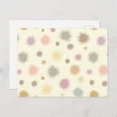 Pastel Party Pollen - naadloos patroon. Briefkaart (Voorkant / Achterkant)