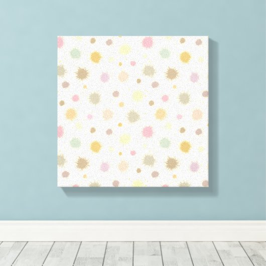 Pastel Party Pollen - naadloos patroon. Canvas Afdruk (Insitu (Houten vloer))
