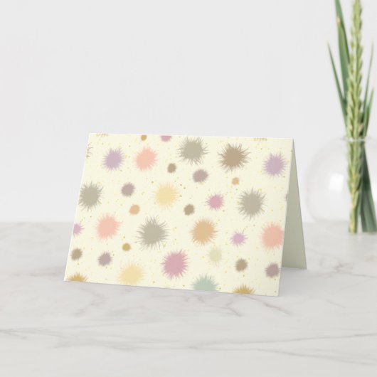 Pastel Party Pollen - naadloos patroon. Kaart (Voorkant)