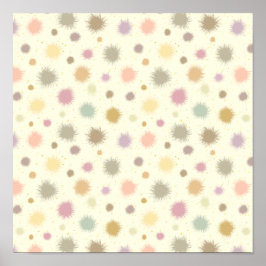 Pastel Party Pollen - naadloos patroon. Poster