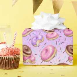 Pastel Party Sweets Donuts Verjaardag Cadeaupapier