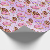 Pastel Party Sweets Donuts Verjaardag Cadeaupapier (Hoek)
