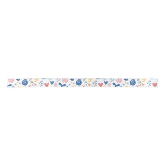 Pastel Pasen – 1,5 inch x 2 yards Satijnen Lint (Voorkant)