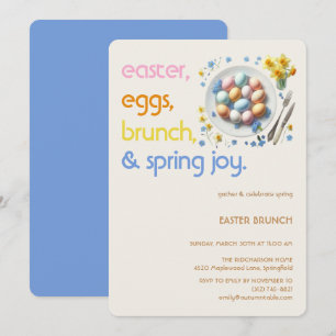 Pastel Pasen Brunch Uitnodiging   Lente Feest