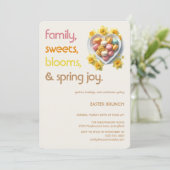 Pastel Pasen Brunchen Uitnodiging | Lente Feestje (Staand voorkant)