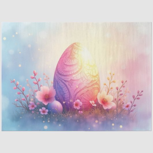 Pastel Pasen Ei Decoupage Papier (Voorkant)
