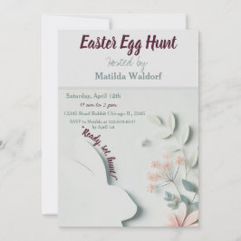 Pastel Pasen Eierenjacht Uitnodiging | Mooie & Fee