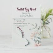 Pastel Pasen Eierenjacht Uitnodiging | Mooie & Fee (Staand voorkant)