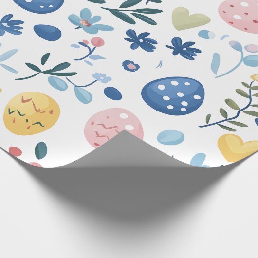 Pastel Pasen Grote print – 30" x 6' Roll Cadeaupapier (Hoek)