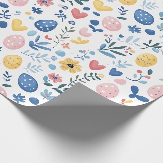 Pastel Pasen Medium Print – 30" x 6' Roll Cadeaupapier (Hoek)