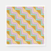 Pastel Pasen Zig Zag Patroon Servet (Voorkant)