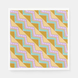 Pastel Pasen Zig Zag Patroon Servet