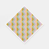 Pastel Pasen Zig Zag Patroon Servet (Hoek)