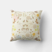 Pastel Patches van Kleur Bloemen Sierkussen (Achterkant)