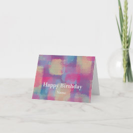 Pastel Patchwork Abstract ontwerp Kaart