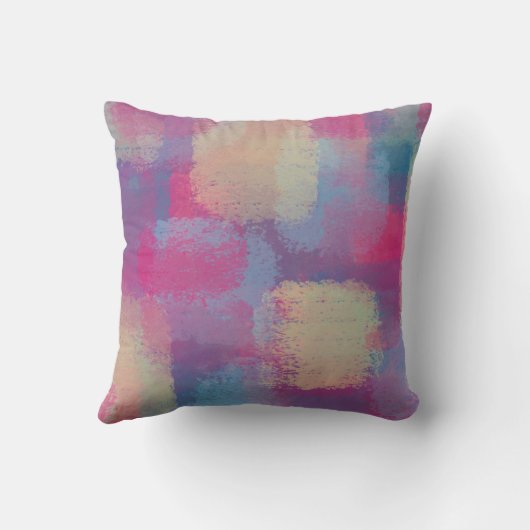 Pastel Patchwork Abstract ontwerp Kussen (Achterkant)