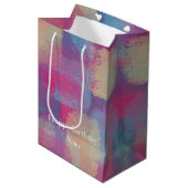 Pastel Patchwork Abstract ontwerp Medium Cadeauzakje (Voorkant Gekanteld)