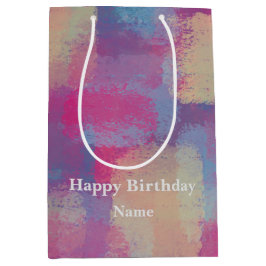 Pastel Patchwork Abstract ontwerp Medium Cadeauzakje