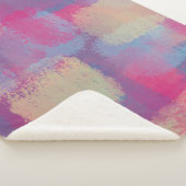 Pastel Patchwork Abstract ontwerp Sherpa Deken (3/4)