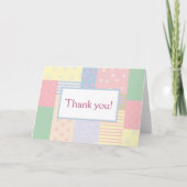 Pastel Patchwork Bedankkaart (Voorkant)