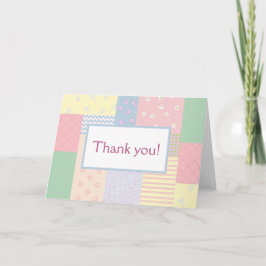 Pastel Patchwork Bedankkaart