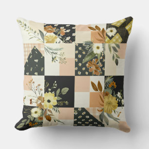 Pastel Patchwork Boerderij Quilt Patroon Kleurrijk Kussen
